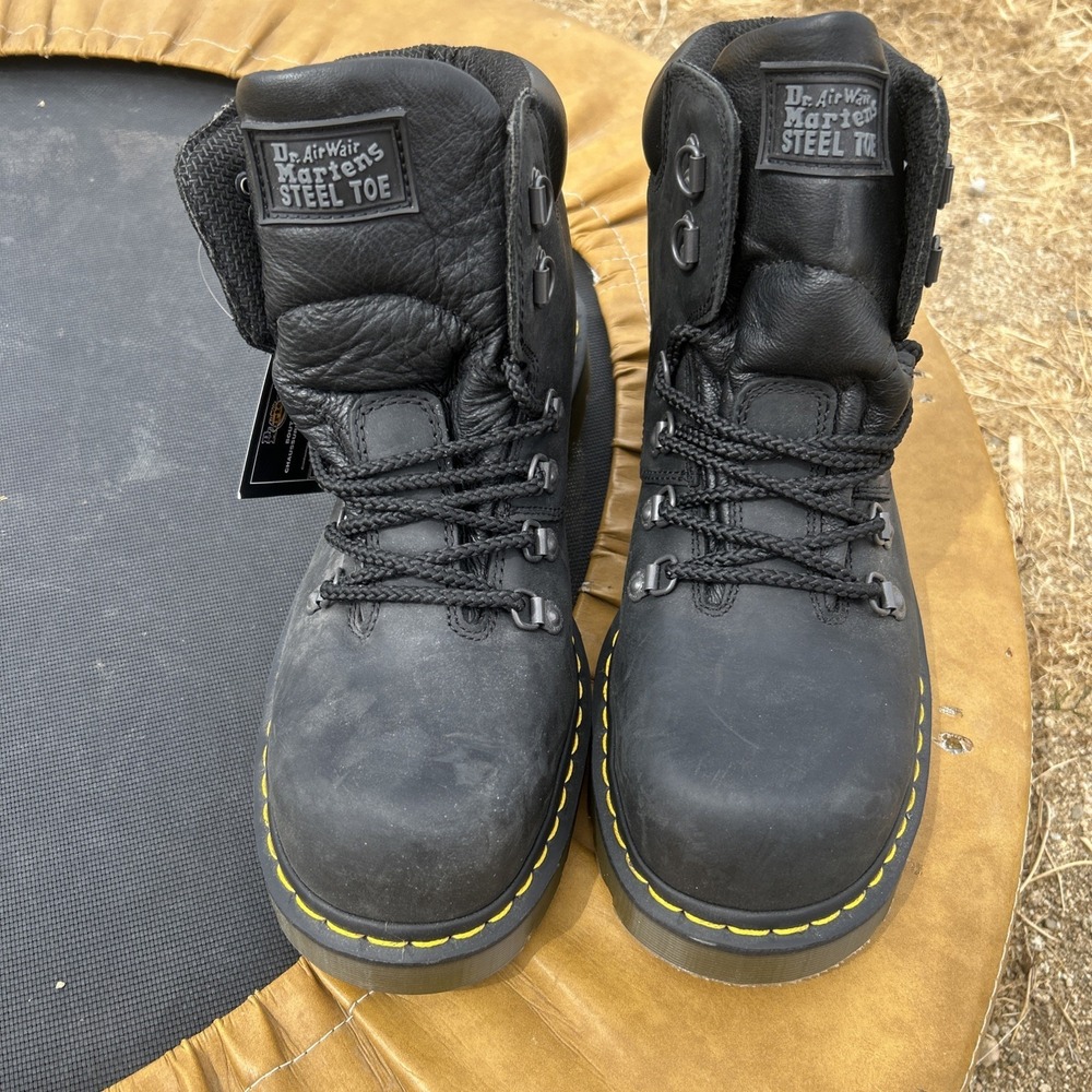 Dr. Martens Steel Toe Safety Boots Size 11 NWT F2413-05 Black Industrial - Picture 2 of 10